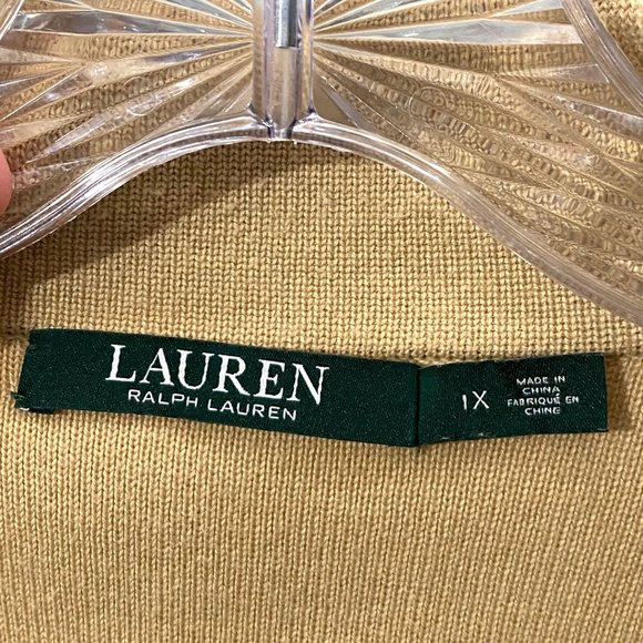 Lauren Ralph Lauren Blazer Womens 1X Beige Jacket Preppy Old Money Equestrian - Picture 4 of 5